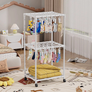 Multifunctional Floor Standing <b>Clothes</b> <b>Rack</b> With Wheels For Underwear And Baby Bibs Drying <b>Rack</b> - Product Image 1
