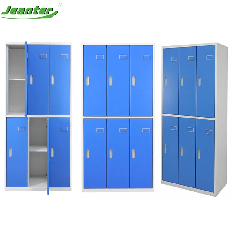 Прочные металлические шкафчики с закругленными краями для хранения в тренажерном зале и школы