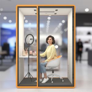Nieuwe Aankomst Beweegbare Draagbare Privé Geluiddichte Werkcabine Akoestische Kantoorpods Kleine Geluiddichte Telefooncel - Product Image 4