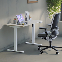 Station de travail de bureau électrique blanc réglable en hauteur cadre de bureau debout d'ordinateur automatique
