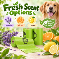 Sacs à déjections canines biodégradables en amidon de maïs HDPE avec logo personnalisé pour fabricants OEM – Idéaux pour la collecte des excréments de chiot
