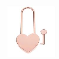 Petit cadenas en métal en forme de cœur avec clé pour boîte à bijoux, boîte de rangement, journal intime, livre