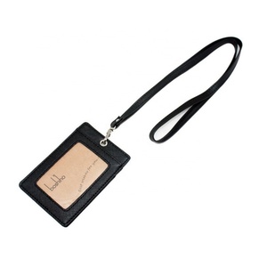 Boshiho Braided Neck Strap with <b>Key</b> <b>Chain</b> <b>Key</b> Ring Lanyard with Name ID Card <b>Leather</b> Badge Holder - Product Image 3