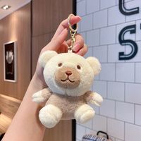 Mignon porte-clés pendentif en peluche ours et lapin, pour sac à dos et voiture, cadeau pour enfants et filles