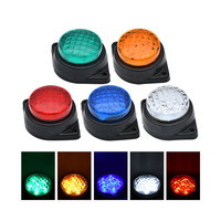 Feux de gabarit latéraux pour camion 24V ambre bleu blanc vert, lampe de marqueur latérale pour remorque 24 volts