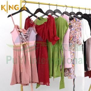 Robe d'été en coton mi-longue pour femme <span class=keywords><strong>KINGA</strong></span>, style décontracté, vêtements d'occasion de qualité export en balles - Product Image 2