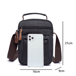 Sản Phẩm Mới Cổ Điển Không Thấm Nước Biểu Tượng Tùy Chỉnh Ngoài Trời Giản Dị Chống Trộm Vải Crossbody Túi Người Đàn Ông - Product Image 6