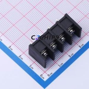 MX35C-8.25-04P-BK01-Cu-S-A Barrier Terminal Block Through hole,P=8.25mm Connector Two Sides 8.25mm 1x4P Straight Pin - Product Image 1