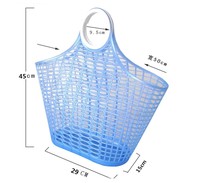 Panier de courses en plastique portable, durable et bon marché en gros