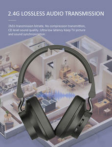 Casque sans fil <span class=keywords><strong>de</strong></span> style <span class=keywords><strong>bandeau</strong></span> et communication sans fil 2,4 GHz pour regarder la télévision, écouter <span class=keywords><strong>de</strong></span> la musique - Product Image 3