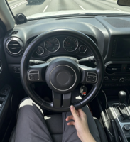 Volant en fibre de carbone avec LED pour Jeep Wrangler JK 2007-2017