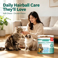 Friandises à Mâcher Douces pour Animaux de Compagnie Contre les Allergies au Chat et au Chien, Soutien Immunitaire et Cutané, Soulagement des Démangeaisons dues aux Allergies Saisonnières, Oméga 3, Probiotiques, Sans Céréales, à Base de Poisson