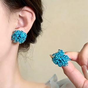 Summer Vacation Style Light Luxury Exquisite Flower <b>Stud</b> <b>Earrings</b> Temperamental Women's <b>Earrings</b> Fashion Jewelry Wholesale - Product Image 4