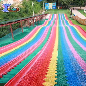 Peralatan taman hiburan luar ruangan, perlengkapan taman bermain pelangi seluncur salju pelangi seluncur pelangi luar ruangan - Product Image 4