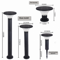 Lampe solaire LED extérieure en aluminium à insertion au sol, étanche IP65, pour jardin, cour, pelouse, certifiée RoHS, style chinois, neuve d'usine