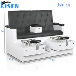 Luxury Australia Spa Wasserlose Pediküre Keine Sanitär Doppels itz Sofa Stühle Fuß massage mit weißer Schüssel für Maniküre Salon - Product Image 5