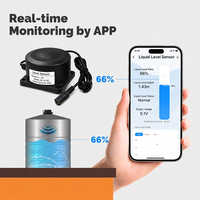 Capteur de niveau de liquide intelligent WiFi WALE Tuya pour la surveillance des réservoirs d'eau, alertes via application, affichage de la température, alarme haute/basse température, IP65, portée de 5 m