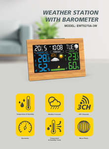 EWETIME Trạm Dự Báo Thời Tiết Không Dây Với Đồng Hồ Nhiệt Kế - Product Image 6