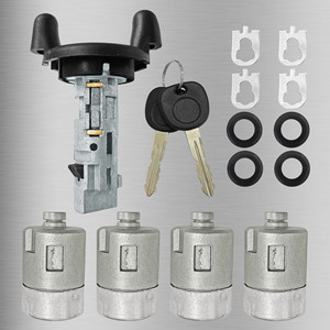 Cilindros de Cerradura de Puerta Chevrolet GMC, Paquete de 4 con 2 Llaves, Compatible con Silverado, Tahoe, Suburban, Sierra, XF046Q11 - Product Image 4