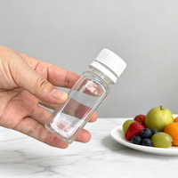 Bouteilles en plastique vides personnalisables pour produits bien-être, 2 onces, mini-bouteilles carrées françaises, contenants en plastique de qualité alimentaire pour liquides