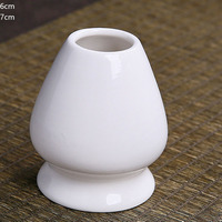 Support de fouet à matcha en céramique avec logo personnalisé, support de fouet à matcha rétro, boîte personnalisée, rond, rose, blanc, vert, noir