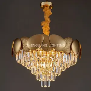 2019 nouveau design pendentif en cristal lampadaire lustre moderne