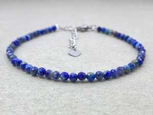 Stainless Steel Dainty Gemstone <b>Bracelet</b> with Micro Faceted Beads Minimalist Tiny Gemstone Jewelry for Unisex - Product Image 5