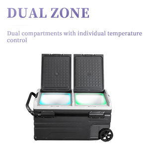 TWW75 Réfrigérateur portable de voiture de 72L avec roue et tige de traction Compresseur de panier intérieur Contrôles de température individuels à double zone - Product Image 4