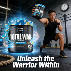 Set di Integratori Sportivi Total War OEM/ODM, 24G 100% <span class=keywords><strong>Proteine</strong></span> del Siero di Latte in Polvere e Polvere Pre-Allenamento, Combinazione Gold per Migliorare l'Allenamento - Product Image 2