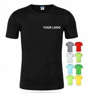 LCC3315 Factory Wholesale O-Neck Casual Unisex <b>T</b>-Shirt Quick Dry Polyester Breathable Gym Use Custom Logo Pattern Formal Style - Product Image 1