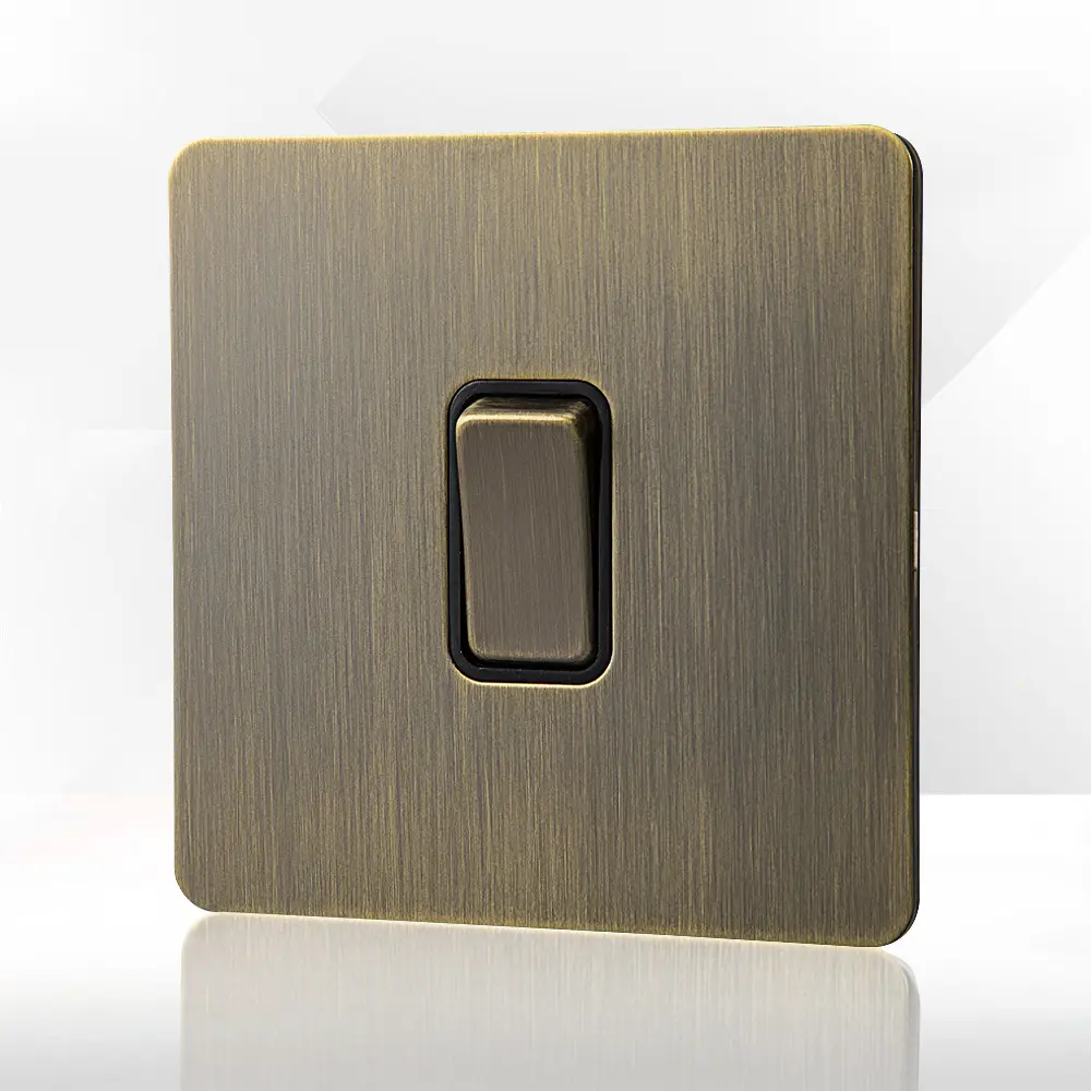 Индивидуальный цвет бронзовый разъем латунный переключатель из нержавеющей стали Ретро Старый Матовый Ретро один комплект двухсторонний переключатель