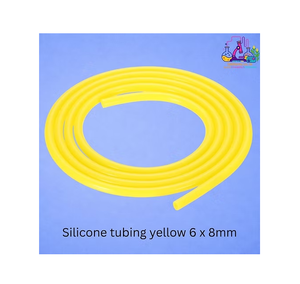 Tuyau en silicone jaune de qualité supérieure 6x8mm, haute flexibilité, taille OEM, résistant aux produits chimiques, pour laboratoire - Product Image 1