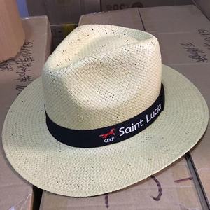 Sombrero de paja personalizado con logotipo bordado de alta calidad para actividades de eventos - Product Image 1