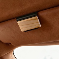 Diffuseur de parfum minimaliste en bois de luxe pour voiture, rechargeable, à clipser sur pare-soleil, longue durée, parfum naturel, anti-odeurs