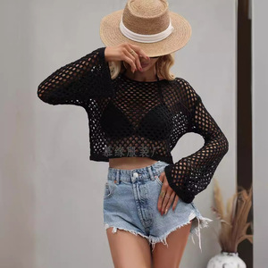 เสื้อสเวตเตอร์คอกลมแขนยาวทรงหลวมสำหรับผู้หญิงสำหรับฤดูใบไม้ผลิฤดูร้อนสวมใส่สบายๆ - Product Image 4