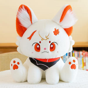 Peluche de Gato Kawaii de <span class=keywords><strong>Kaedehara</strong></span> <span class=keywords><strong>Kazuha</strong></span>, Peluche de Anime Barato de Fábrica, Juguete de Peluche de Gato de Dibujos Animados de Genshin Impact - Product Image 1