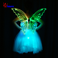 Ailes de Fée Papillon LED, Ailes d'Ange, Accessoire de Costume pour Spectacle Scénique, Halloween, Noël, Cosplay, Carnaval, Festival
