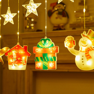 Guirnalda de Luces Navideñas con Adornos de Reno, Muñeco de Nieve y Copos de Nieve, Luces LED para Ventanas, Tiendas y Decoración del Hogar - Product Image 4