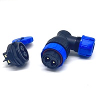 Sp21 ip68 étanche 2pin 3pin 4pin 5pin 6pin 7pin 9pin 90 degrés angle droit mâle femelle connecteur en plastique Weipu remplacement