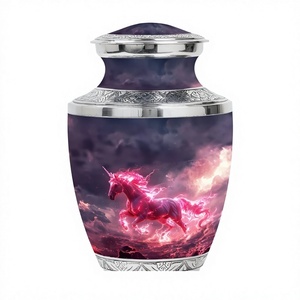 Unicorn <b>Urn</b> for Ashes Keepsake Adult Memorial <b>Urn</b> for Male & Female Aluminum <b>Large</b> <b>Urn</b> With Free Velvet Bag - Product Image 1