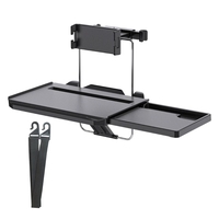 BAOAN Nouveau design, table de travail pliable en plastique noir pour ordinateur portable, plateau de repas multifonctionnel pour voiture, support portable universel