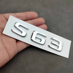 3D ABS cromo Logo S63 letras coche maletero emblema insignia Calcomanía para Mercedes Benz S63 AMG W222 W221 C217 S63 accesorios adhesivos - Product Image 5