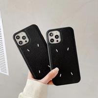 Étui de protection en similicuir gaufré de luxe, simple et tendance, pour iPhone 15, 16, 14, 13, 12, 11 Pro Max