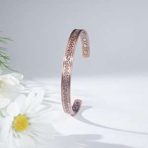 Venta caliente personalizable <span class=keywords><strong>99.99</strong></span>% Pure Bio terapia magnética Pulseras de cobre conjunto de joyería magnética de moda para amantes - Product Image 4