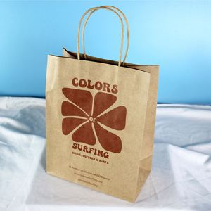 Wholesale Custom Packaging Craft Brown Kraft Paper Shopping Bag <b>Extra</b> <b>Large</b> Wide Base Bottom Kraft Paper Bags for Gift - Product Image 1