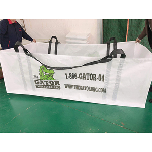 6 yard 8 yard 1 tonnellata big use skip super sack heavy duty appaltatore sabbia ghiaia jumbo PP fibc dumpster waste bag per l'imballaggio - Product Image 5