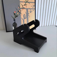 Porte-papier pour imprimante d'étiquettes thermiques de bureau pour rouleaux et étiquettes pliées en éventail avec imprimante de codes à barres d'étiquettes