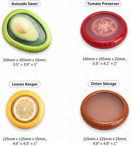 Fresh Stretch Pod ABS+Silicone Fruit Vegetable <b>Storage</b> <b>Box</b> Avocado Saver Onion Container Reusable Food <b>Storage</b> Cute Design 4 - Product Image 6