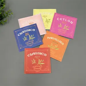 Custom Empty Small Tea Bags Pouches Recyclable Stand Up Pouch Kraft Paper PLA Tea Coffee Bag Wholesale