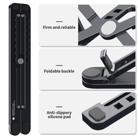 Meja Laptop Lipat Aluminium Murah, Dapat Disesuaikan, untuk Laptop 14-17.3 Inch, Sudut Dapat Diatur, Modern